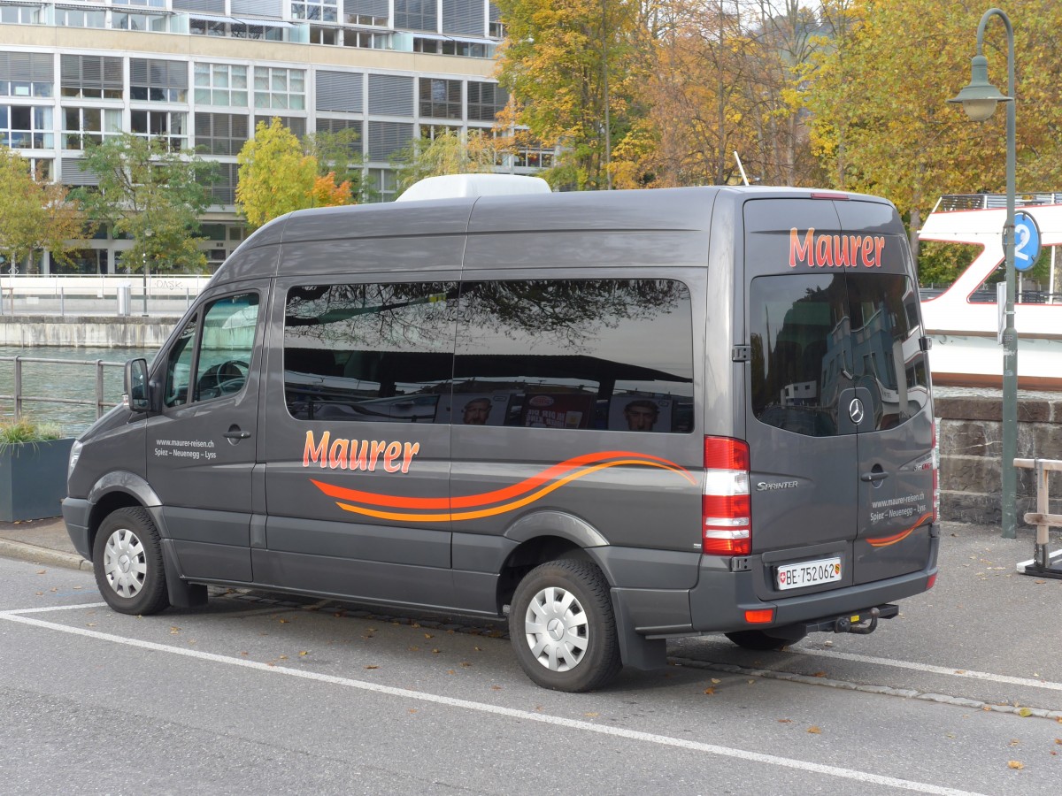 (166'480) - Maurer, Spiez - BE 752'062 - Mercedes am 24. Oktober 2015 bei der Schiffl�ndte Thun