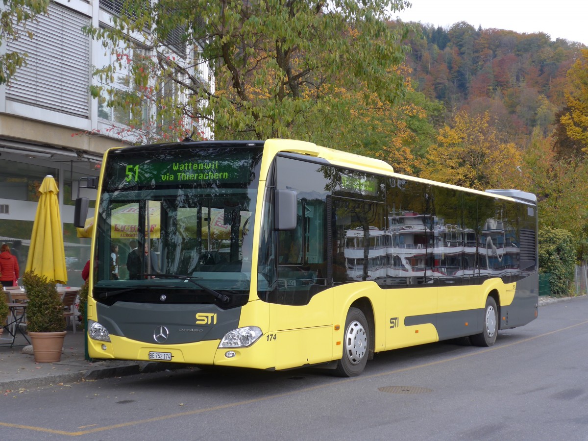 (166'484) - STI Thun - Nr. 174/BE 752'174 - Mercedes am 24. Oktober 2015 bei der Schiffl�ndte Thun