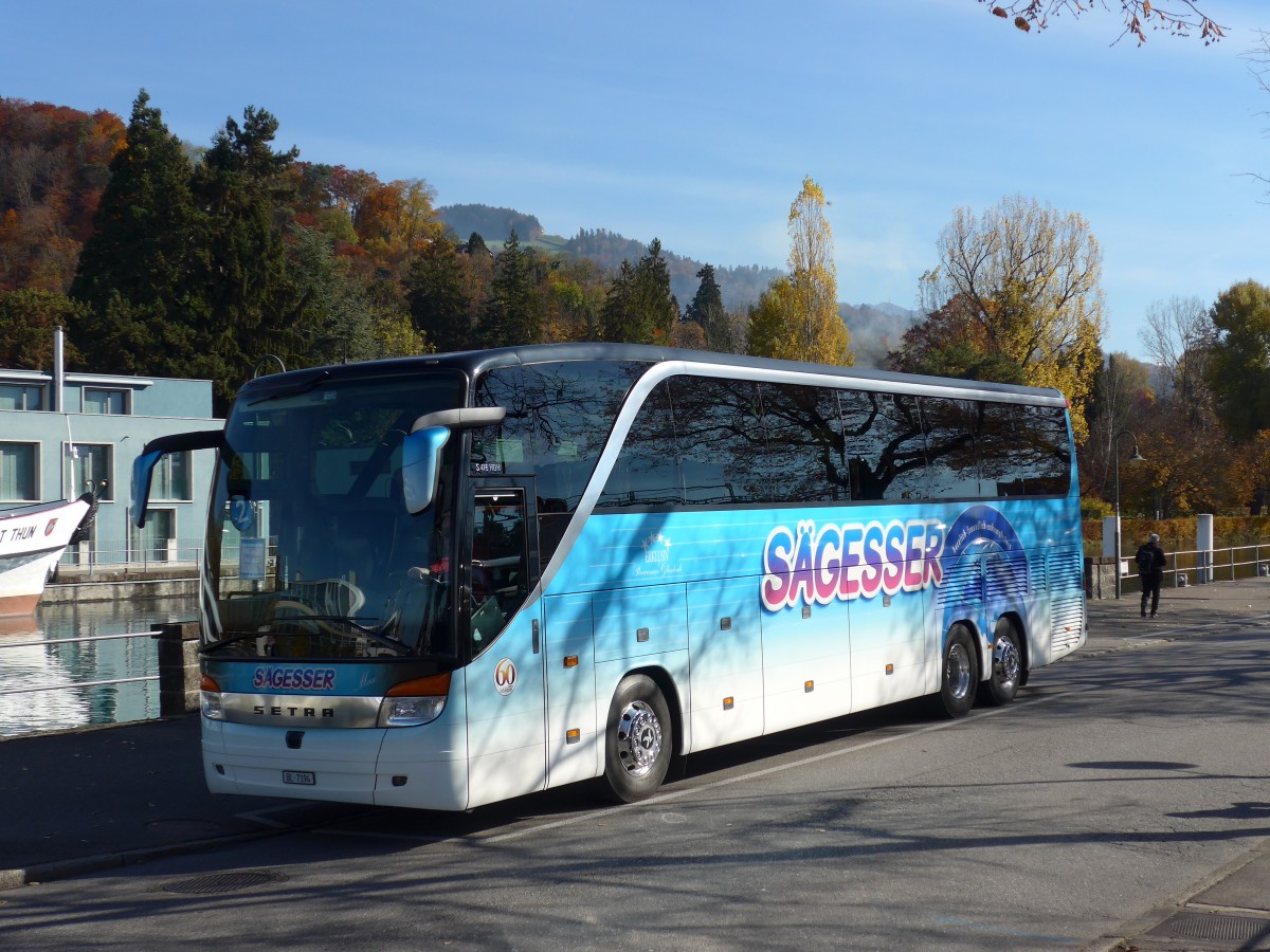 (166'497) - S�gesser, Wintersingen - Nr. 3/BL 7194 - Setra am 30. Oktober 2015 bei der Schiffl�ndte Thun