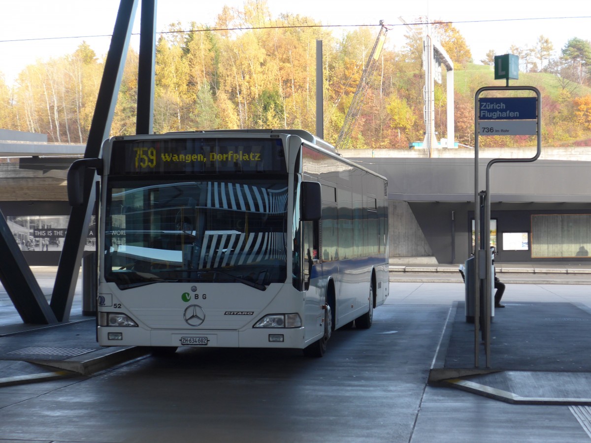 (166'522) - Welti-Furrer, Bassersdorf - Nr. 52/ZH 634'602 - Mercedes (ex Fr�hlich, Z�rich Nr. 602) am 6. November 2015 in Z�rich, Flughafen