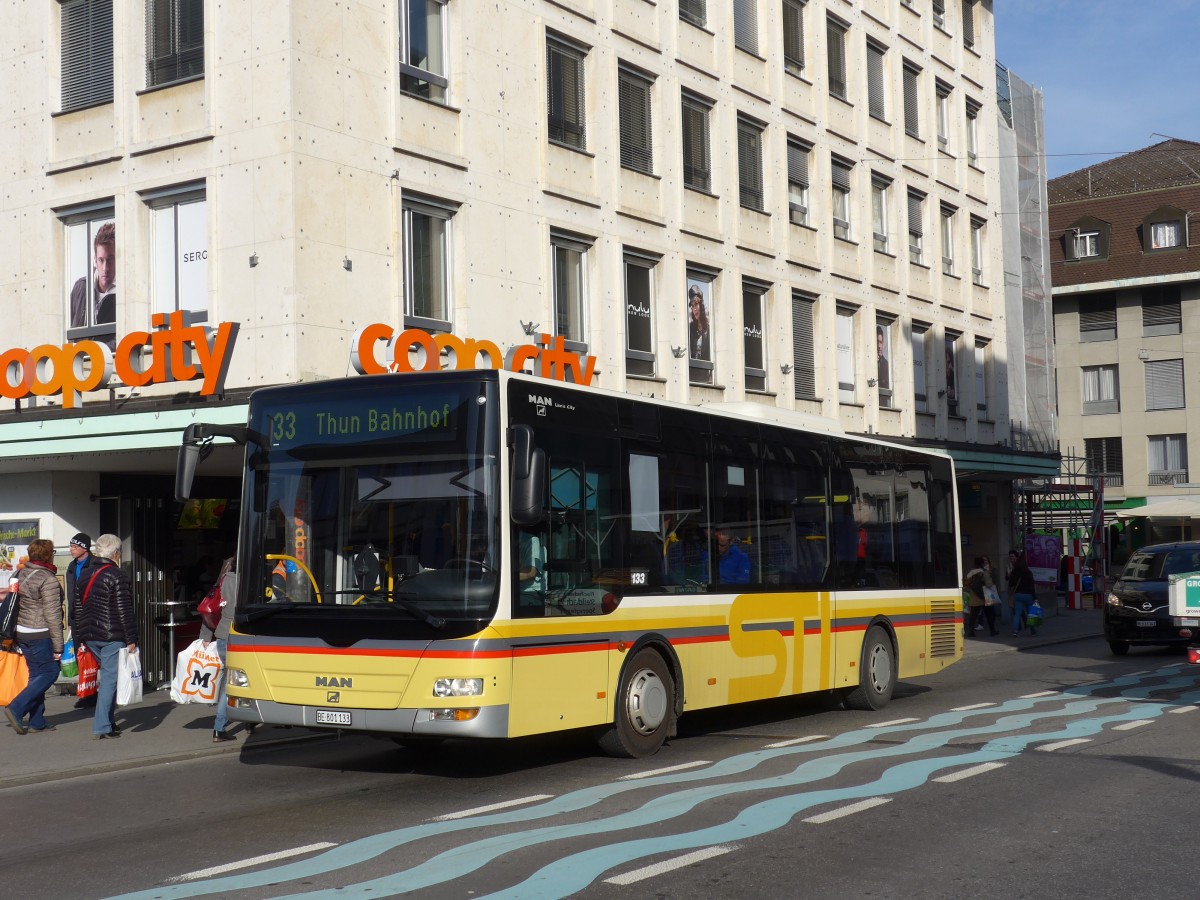 (166'613) - STI Thun - Nr. 133/BE 801'133 - MAN/G�ppel am 13. November 2015 in Thun, Marktgasse