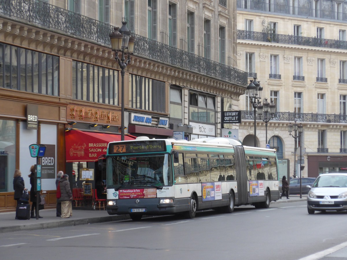 (166'901) - RATP Paris - Nr. 1539/BV 535 ZC - Renault am 16. November 2015 in Paris, Op�ra