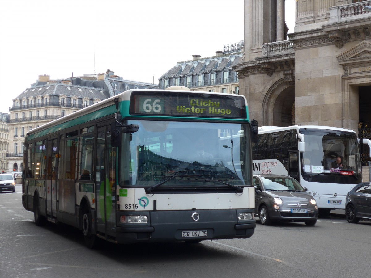 (166'955) - RATP Paris - Nr. 8516/232 QKV 75 - Irisbus am 16. November 2015 in Paris, Op�ra
