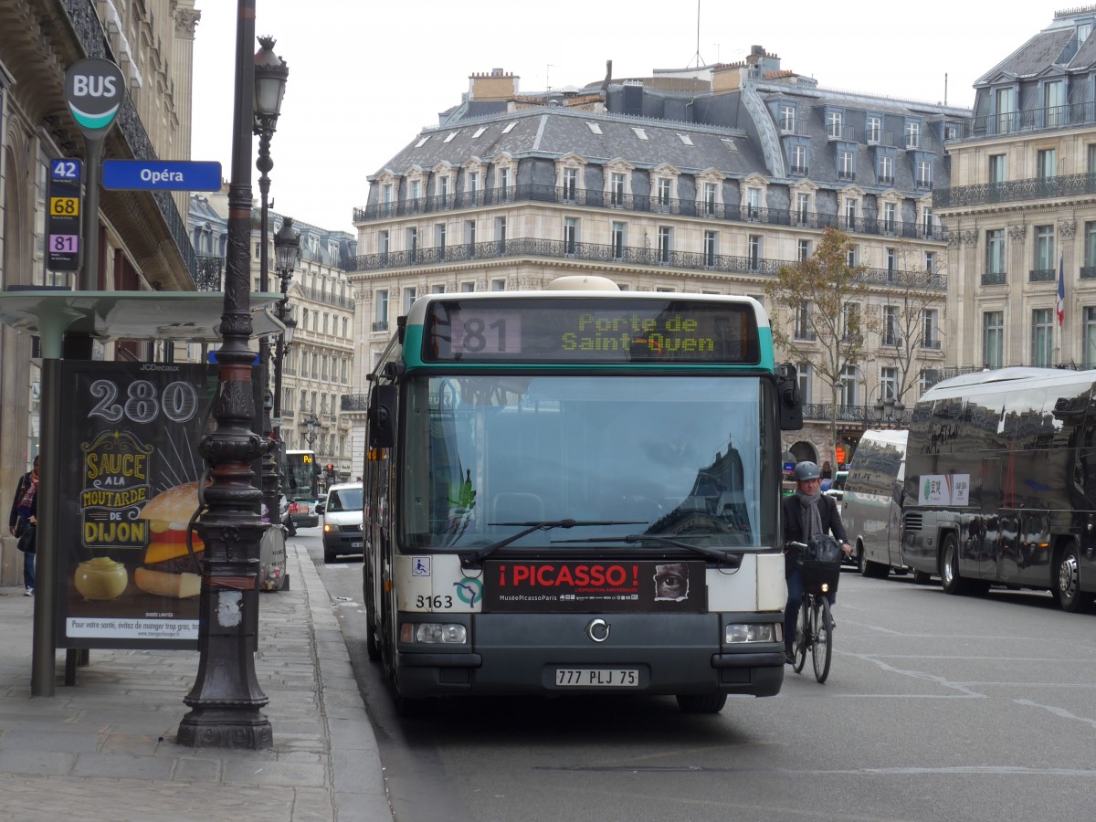 (166'957) - RATP Paris - Nr. 8163/777 PLJ 75 - Irisbus am 16. November 2015 in Paris, Op�ra
