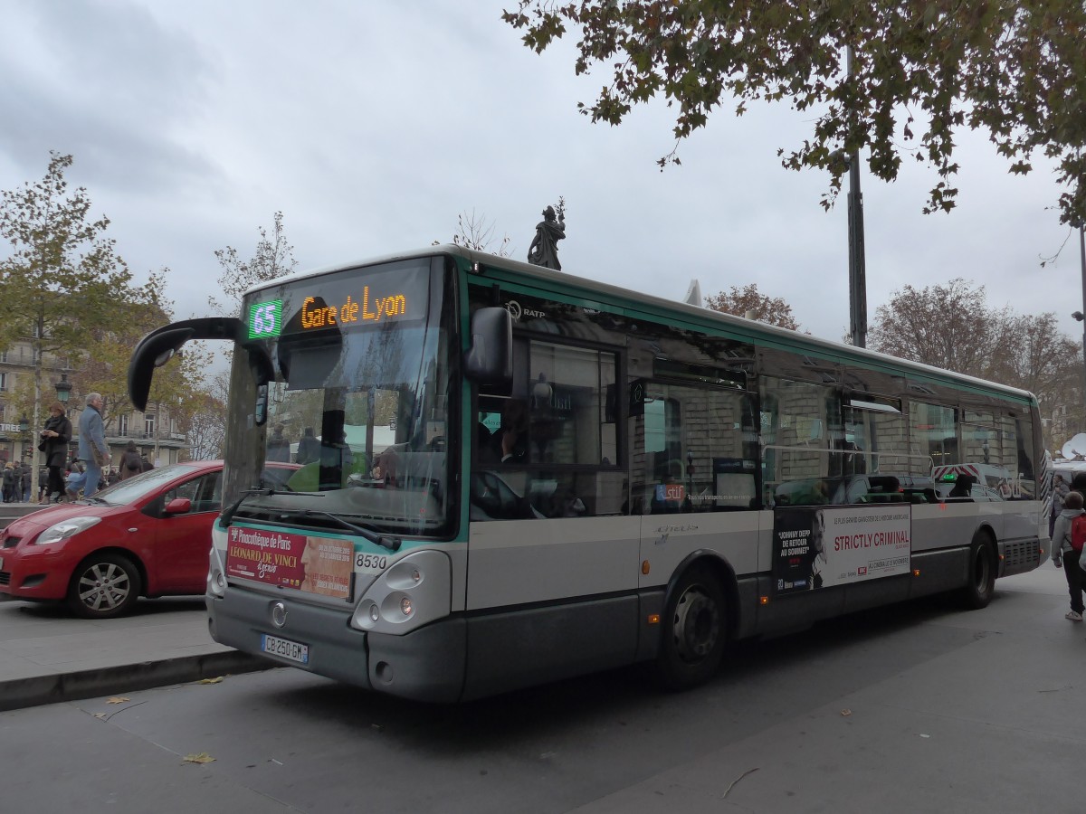 (166'974) - RATP Paris - Nr. 8530/CB 250 GM - Irisbus am 16. November 2015 in Paris, R�publique