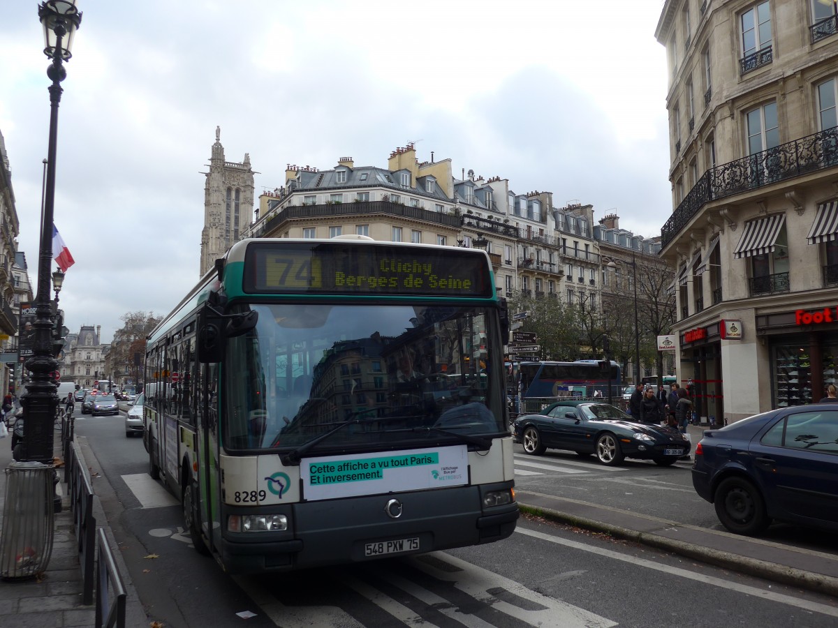 (167'371) - RATP Paris - Nr. 8289/548 PXW 75 - Irisbus am 18. November 2015 in Paris, Ch�telet