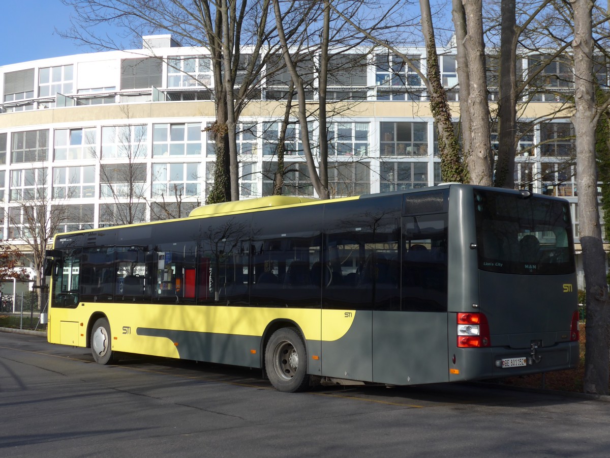 (167'684) - STI Thun - Nr. 152/BE 801'152 - MAN am 8. Dezember 2015 bei der Schiffl�ndte Thun