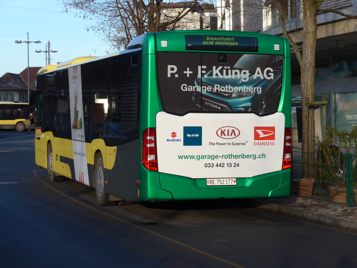 (167'738) - STI Thun - Nr. 177/BE 752'177 - Mercedes am 13. Dezember 2015 bei der Schiffl�ndte Thun