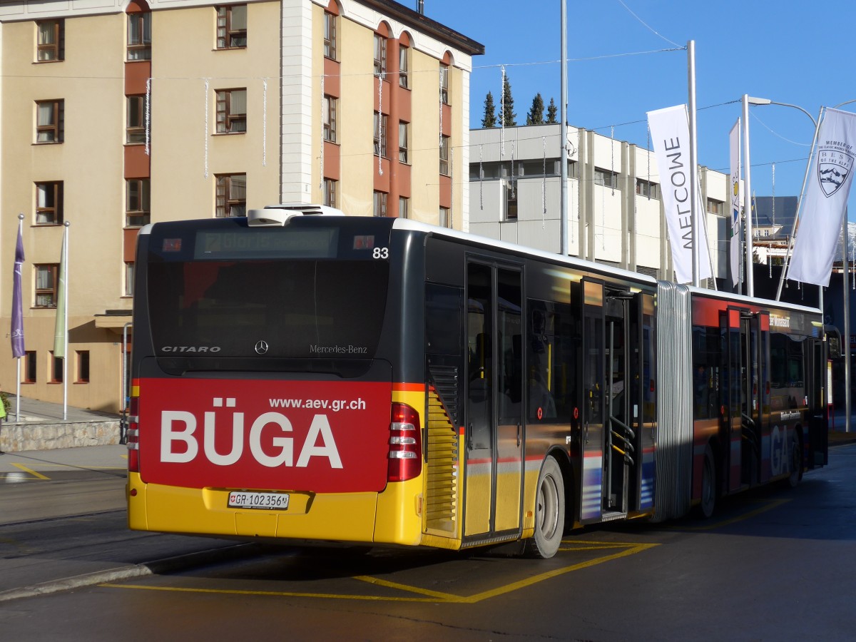 (167'783) - PostAuto Graub�nden - GR 102'356 - Mercedes am 19. November 2015 beim Bahnhof Davos Dorf