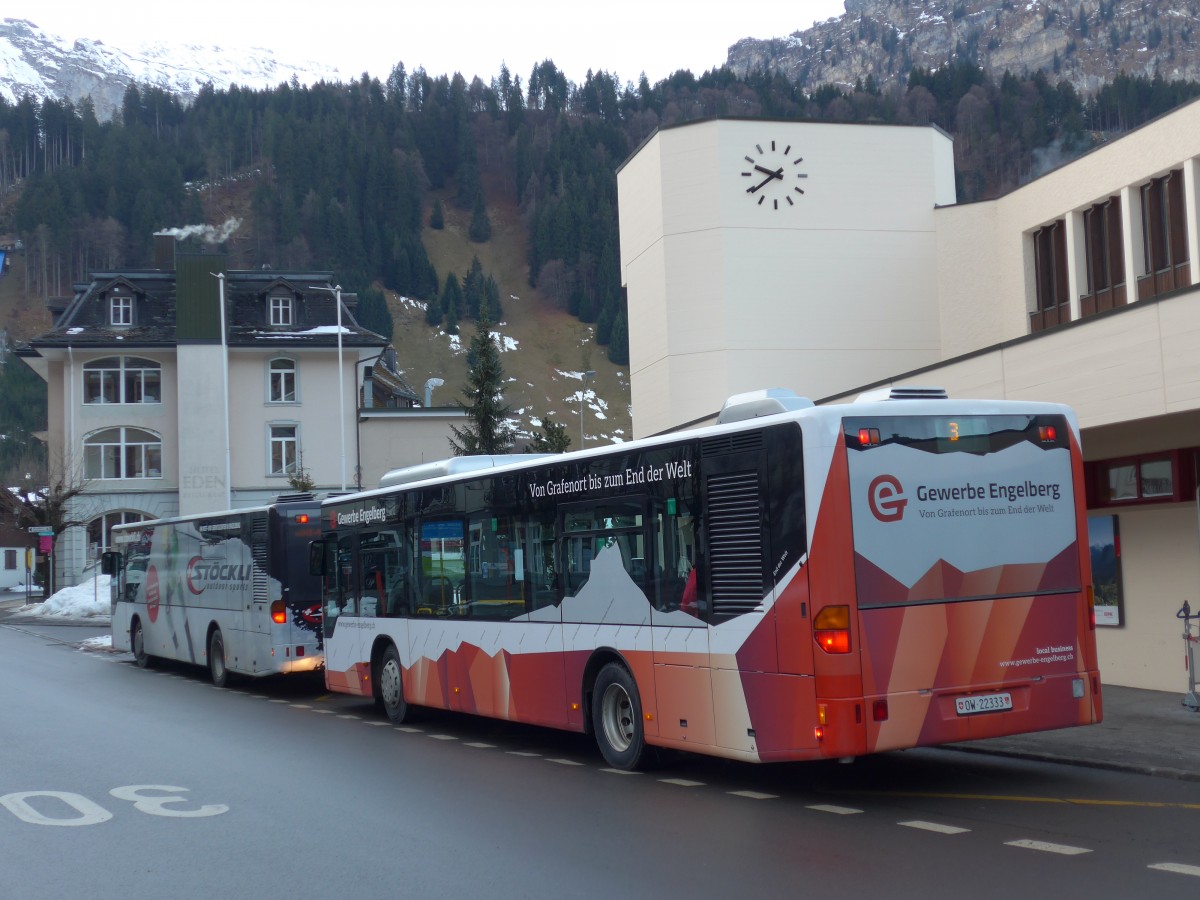 (167'907) - EAB Engelberg - Nr. 8/OW 22'333 - Mercedes (ex Ming, Sils-Maria; ex Vorf�hrwagen EvoBus, D-Mannheim) am 25. Dezember 2015 beim Bahnhof Engelberg