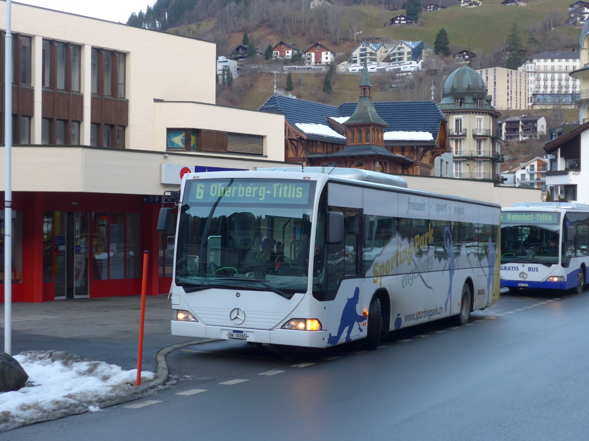 (167'910) - EAB Engelberg - Nr. 6/OW 10'260 - Mercedes (ex TPL Lugano Nr. 10) am 25. Dezember 2015 beim Bahnhof Engelberg