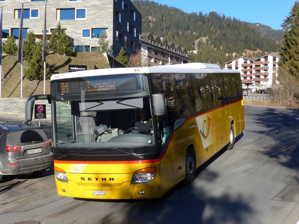 (167'970) - PostAuto Graub�nden - GR 170'159 - Setra am 26. Dezember 2015 in Laax, Bergbahnen