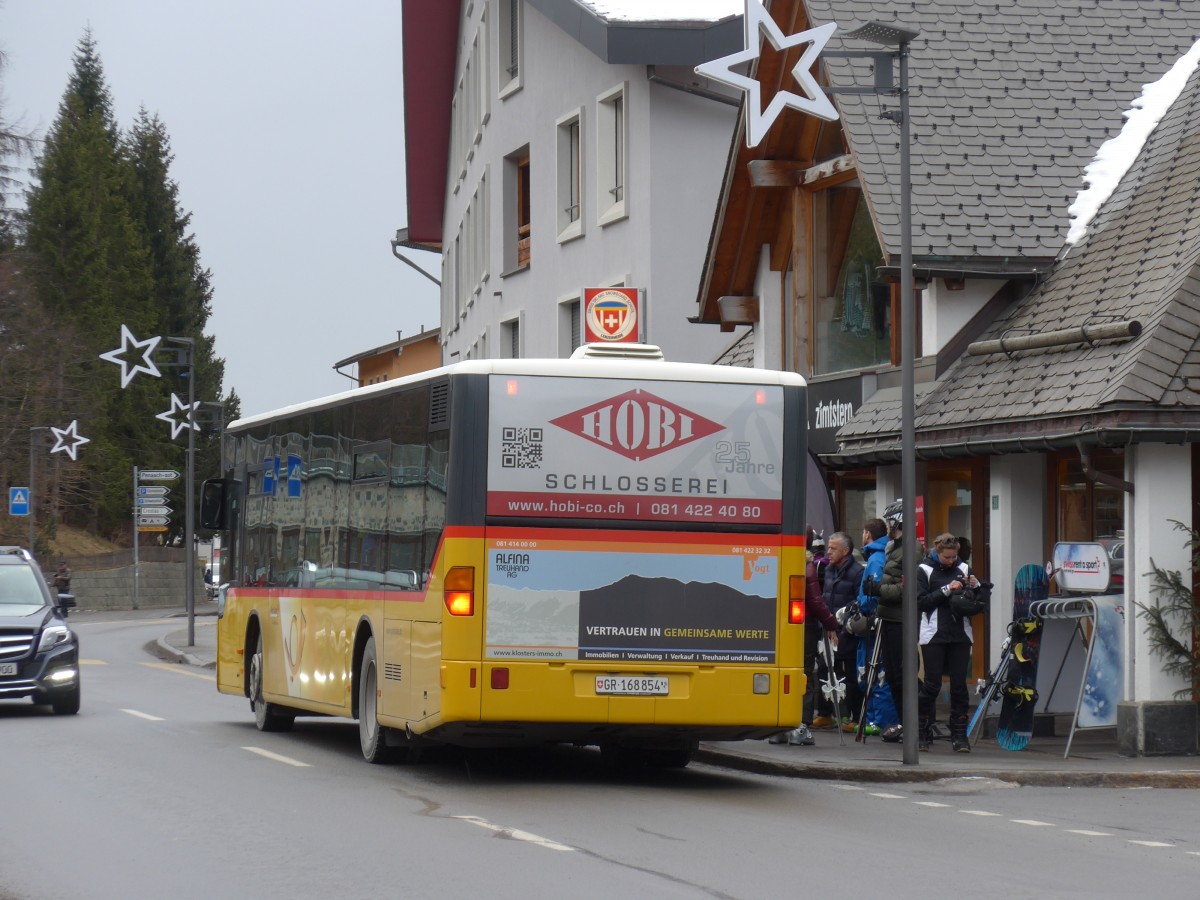 (168'259) - PostAuto Graub�nden - GR 168'854 - Mercedes (ex Vogt, Klosters Nr. 7) am 2. Januar 2016 in Lenzerheide, Post