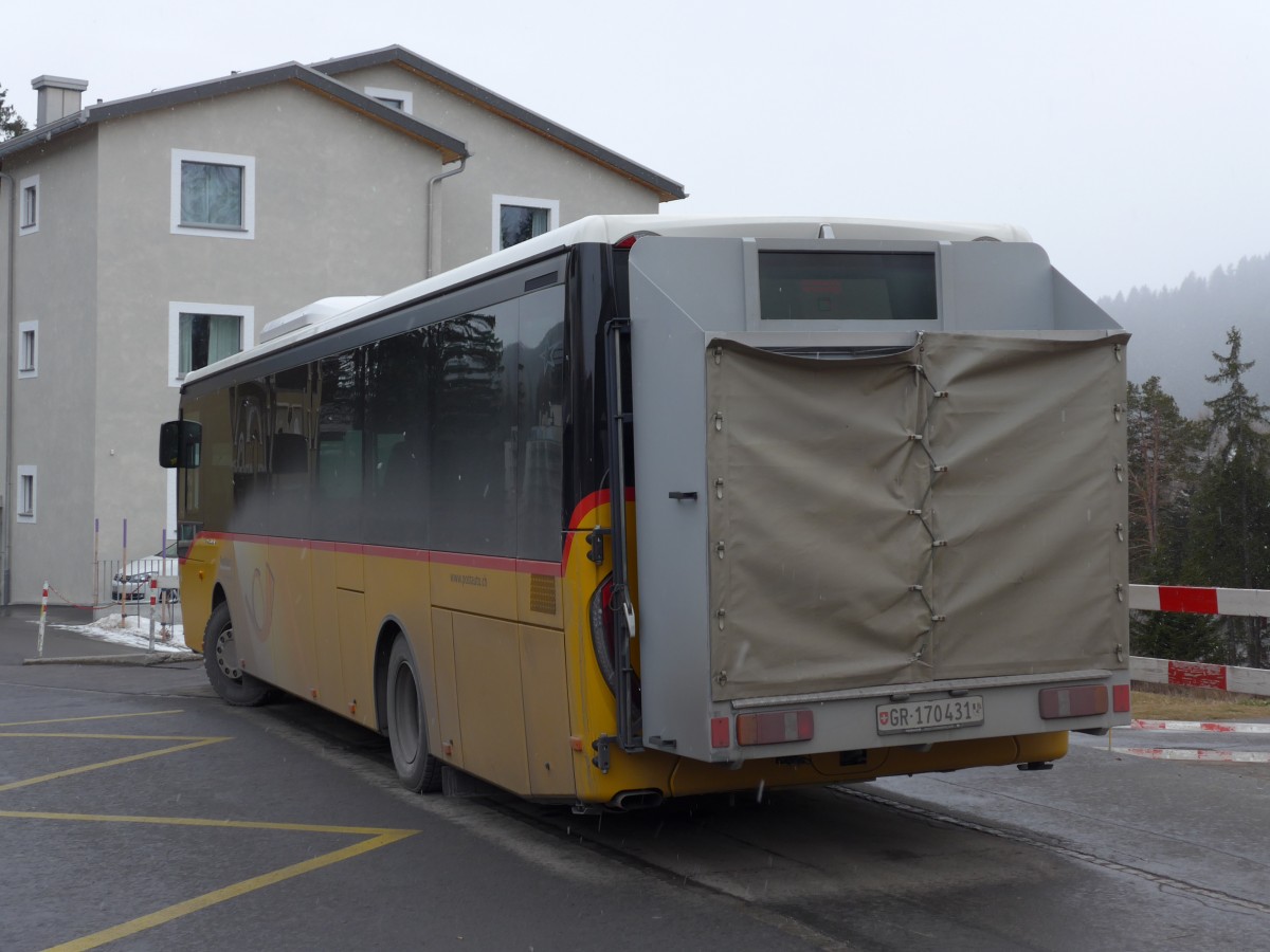 (168'278) - PostAuto Graub�nden - GR 170'431 - Iveco am 2. Januar 2016 in Lenzerheide, Voa Principale