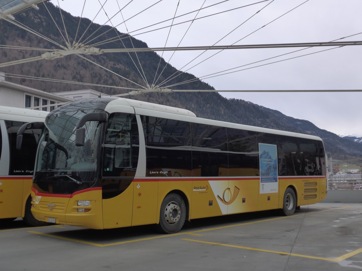 (168'292) - PostAuto Graub�nden - GR 162'992 - MAN am 2. Januar 2016 in Chur, Postautostation