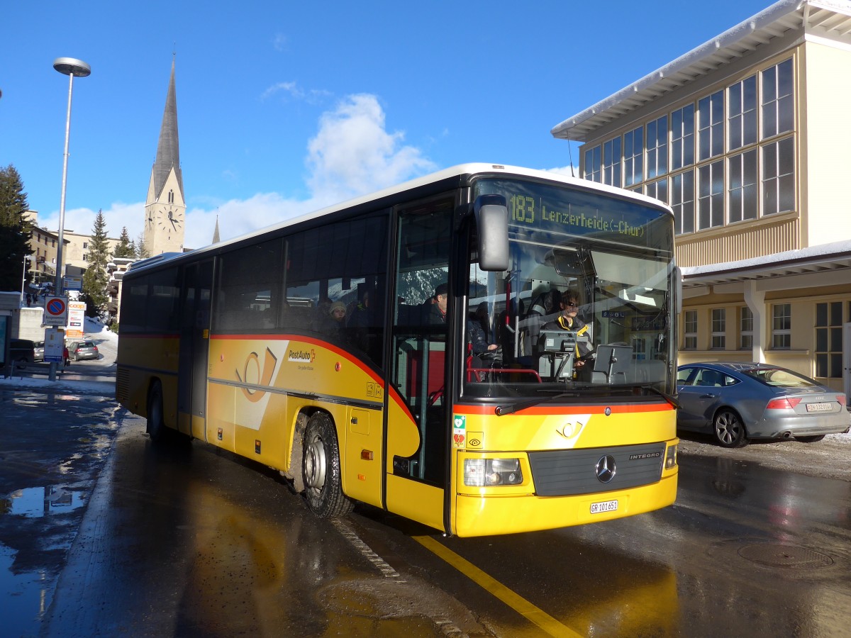 (168'541) - PostAuto Graub�nden - GR 101'651 - Mercedes am 23. Januar 2016 beim Bahnhof Davos Platz