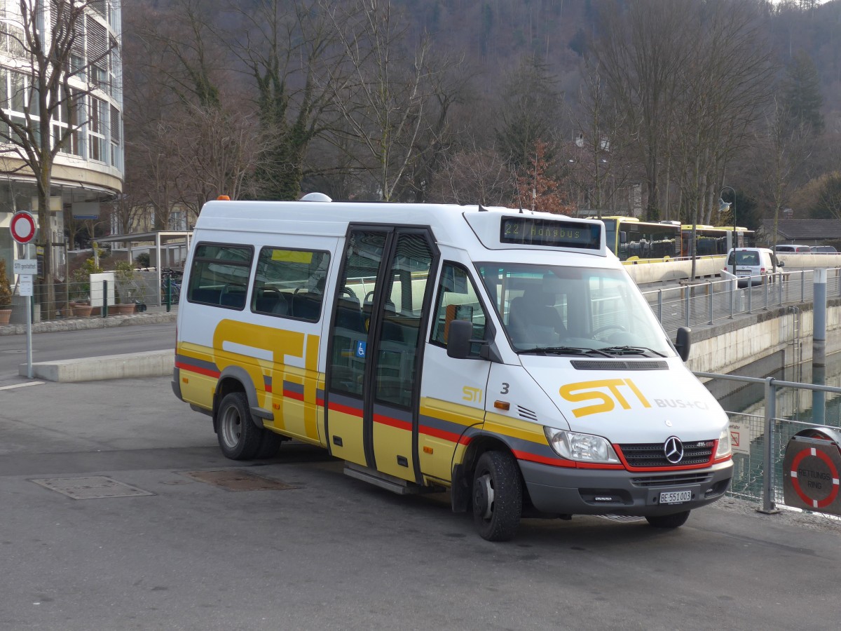 (168'581) - STI Thun - Nr. 3/BE 551'003 - Mercedes am 28. Januar 2016 bei der Schiffl�ndte Thun