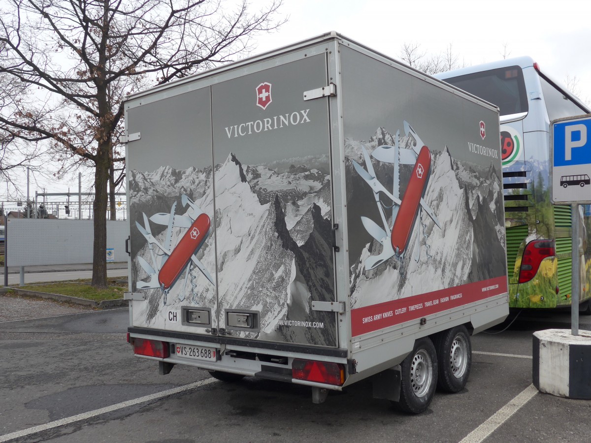 (168'720) - Zerzuben, Visp-Eyholz - Nr. 14/VS 263'688 - Car-Tech Gep�ckanh�nger am 12. Februar 2016 in Thun, Seestrasse