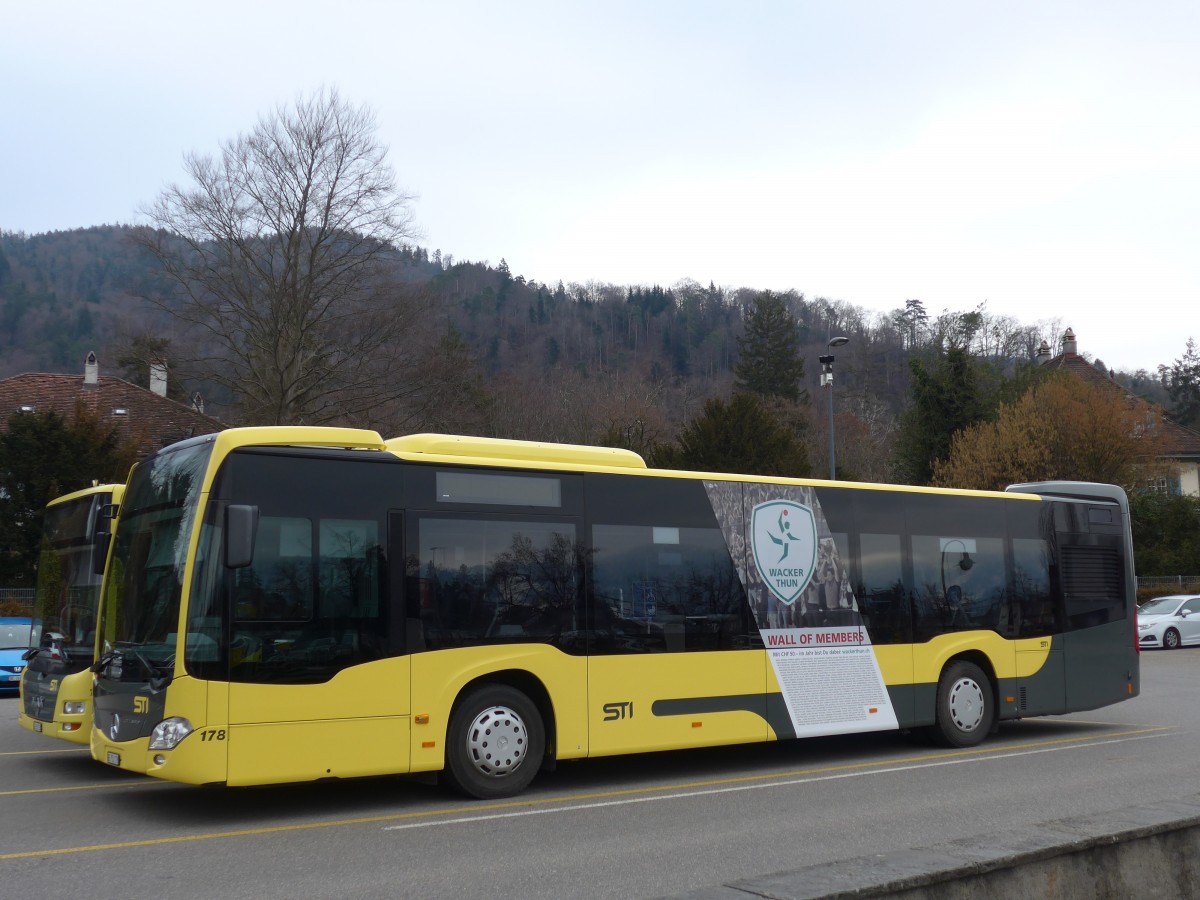 (168'730) - STI Thun - Nr. 178/BE 752'178 - Mercedes am 17. Februar 2016 bei der Schiffl�ndte Thun