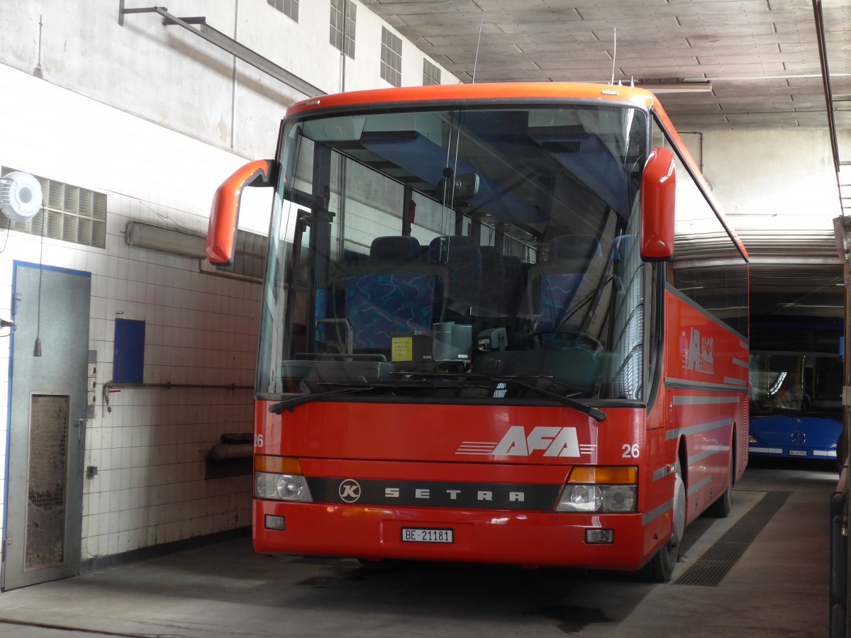 (168'847) - AFA Adelboden - Nr. 26/BE 21'181 - Setra (ex Nr. 16; ex Fr�hlich, D-Ludwigshafen/Rhein) am 22. Februar 2016 im Autobahnhof Adelboden