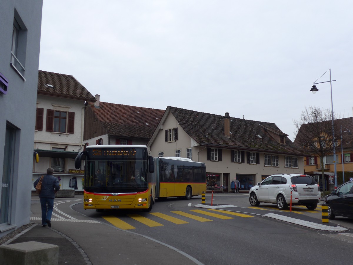 (168'877) - PostAuto Z�rich - Nr. 308/ZH 780'689 - MAN am 24. Februar 2016 in B�lach, Seemattgasse