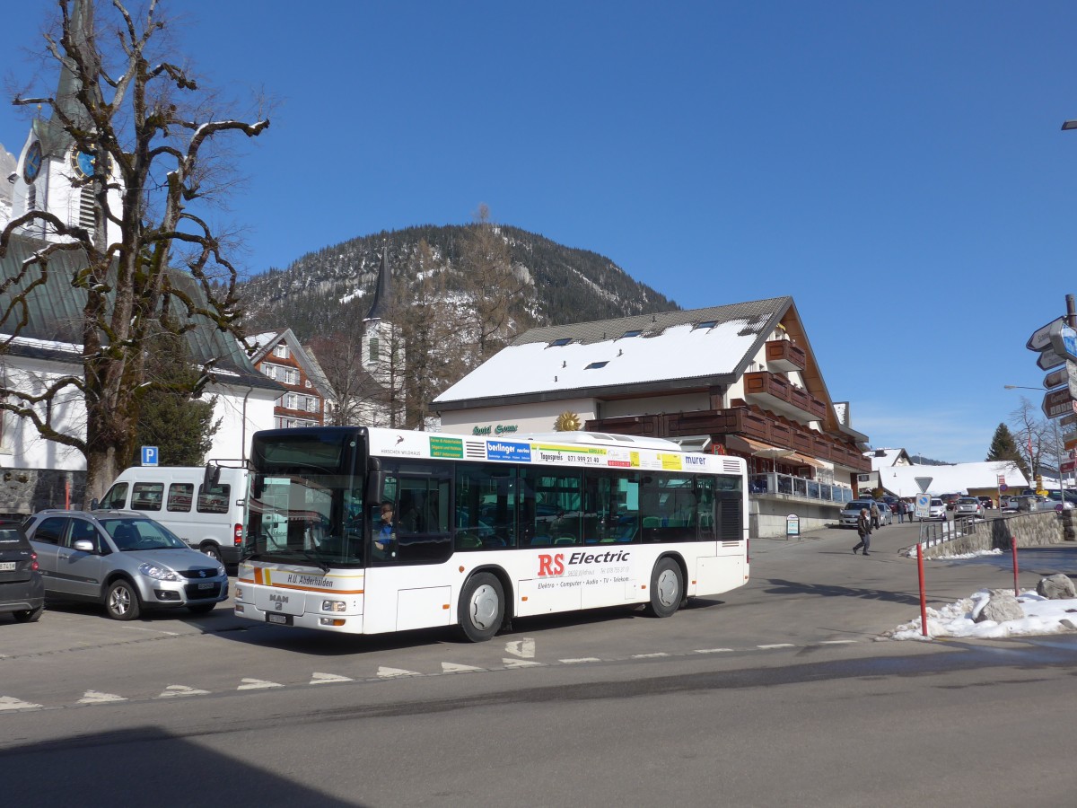 (168'976) - Abderhalden, Wildhaus - SG 16'709 - MAN/G�ppel (ex Deutschland) am 27. Februar 2016 in Wildhaus, Zentrum