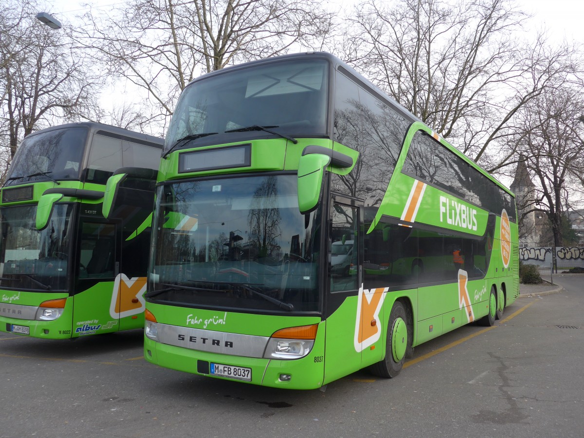 (169'003) - Aus Deutschland: Albus, M�nchen - Nr. M8037/M-FB 8037 - Setra am 27. Februar 2016 in Z�rich, Sihlquai