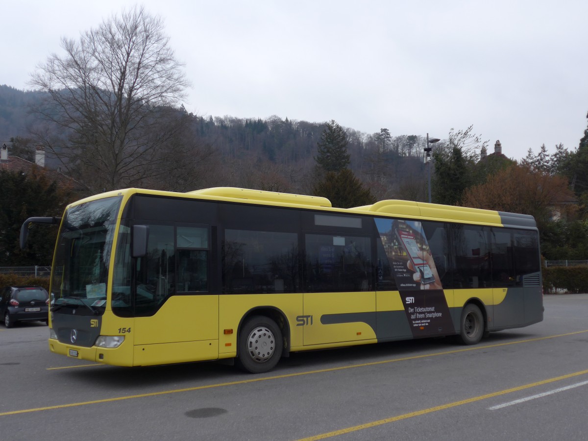 (169'015) - STI Thun - Nr. 154/BE 801'154 - Mercedes am 29. Februar 2016 bei der Schiffl�ndte Thun