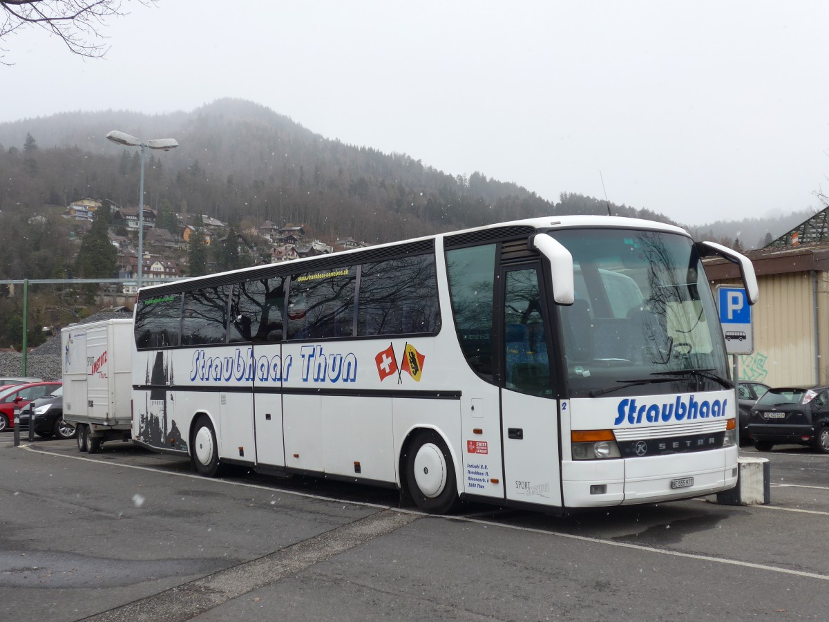 (169'018) - Straubhaar, Thun - Nr. 2/BE 555'977 - Setra am 3. M�rz 2016 in Thun, Seestrasse