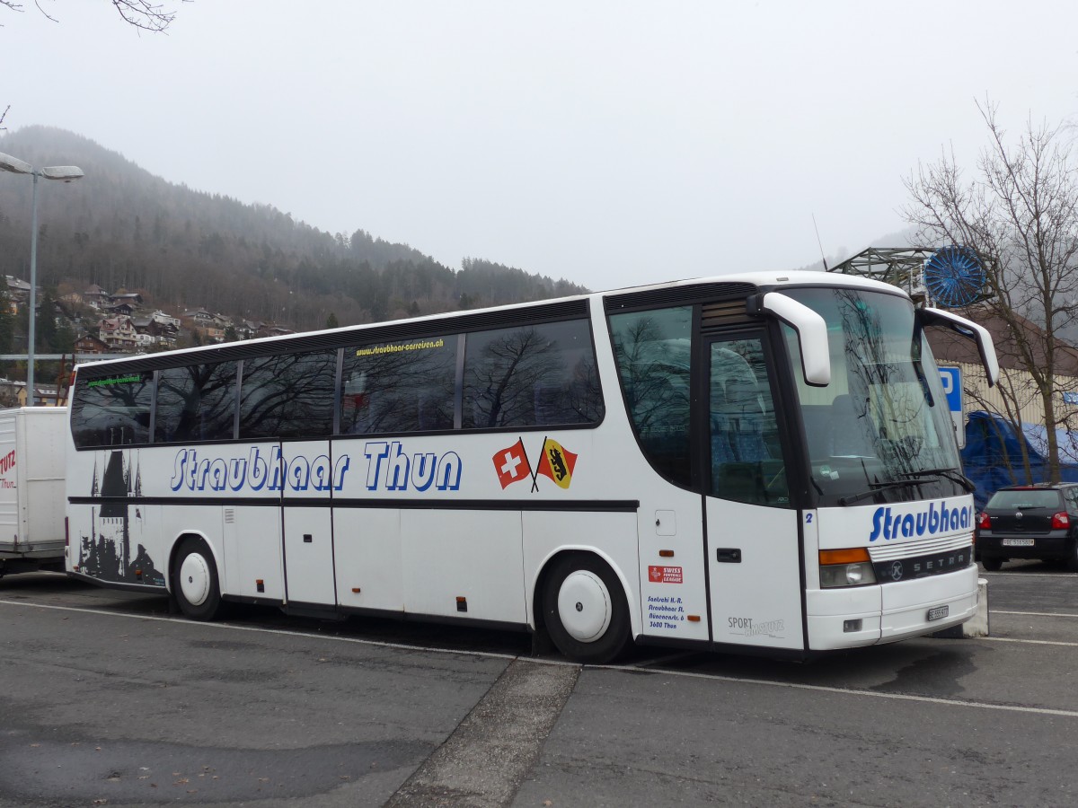 (169'019) - Straubhaar, Thun - Nr. 2/BE 555'977 - Setra am 3. M�rz 2016 in Thun, Seestrasse