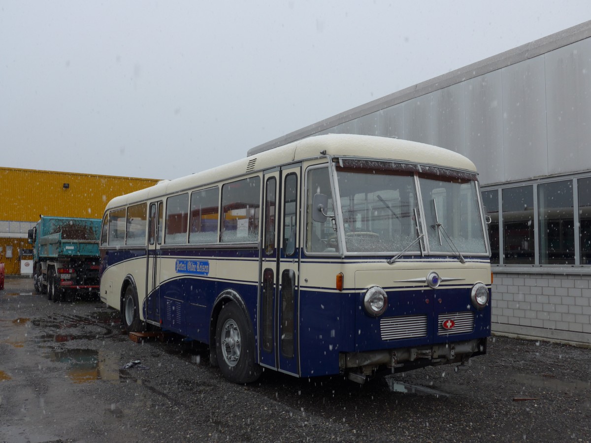 (169'028) - Oldtimer-Galerie, Toffen - Saurer/R&J (ex Schmid, Oberdorf; ex AGR Reigoldswil; ex BSF Hochdorf Nr. 8; ex ATGH Heiligenschwendi Nr. 5) am 5. M�rz 2016 in Uetendorf, Allmend