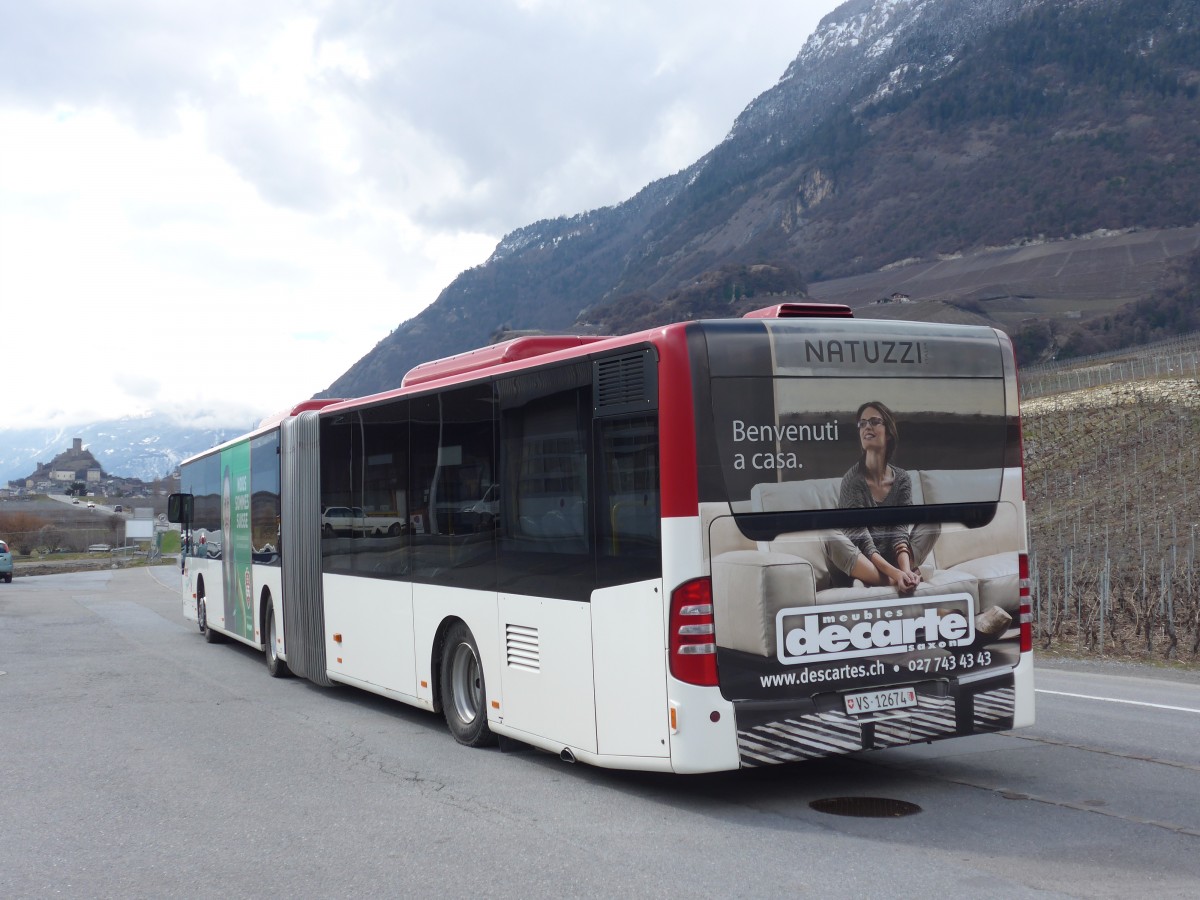 (169'034) - PostAuto Wallis - Nr. 64/VS 12'674 - Mercedes (ex Lathion, Sion Nr. 64) am 6. M�rz 2016 in Leytron, Garage Buchard