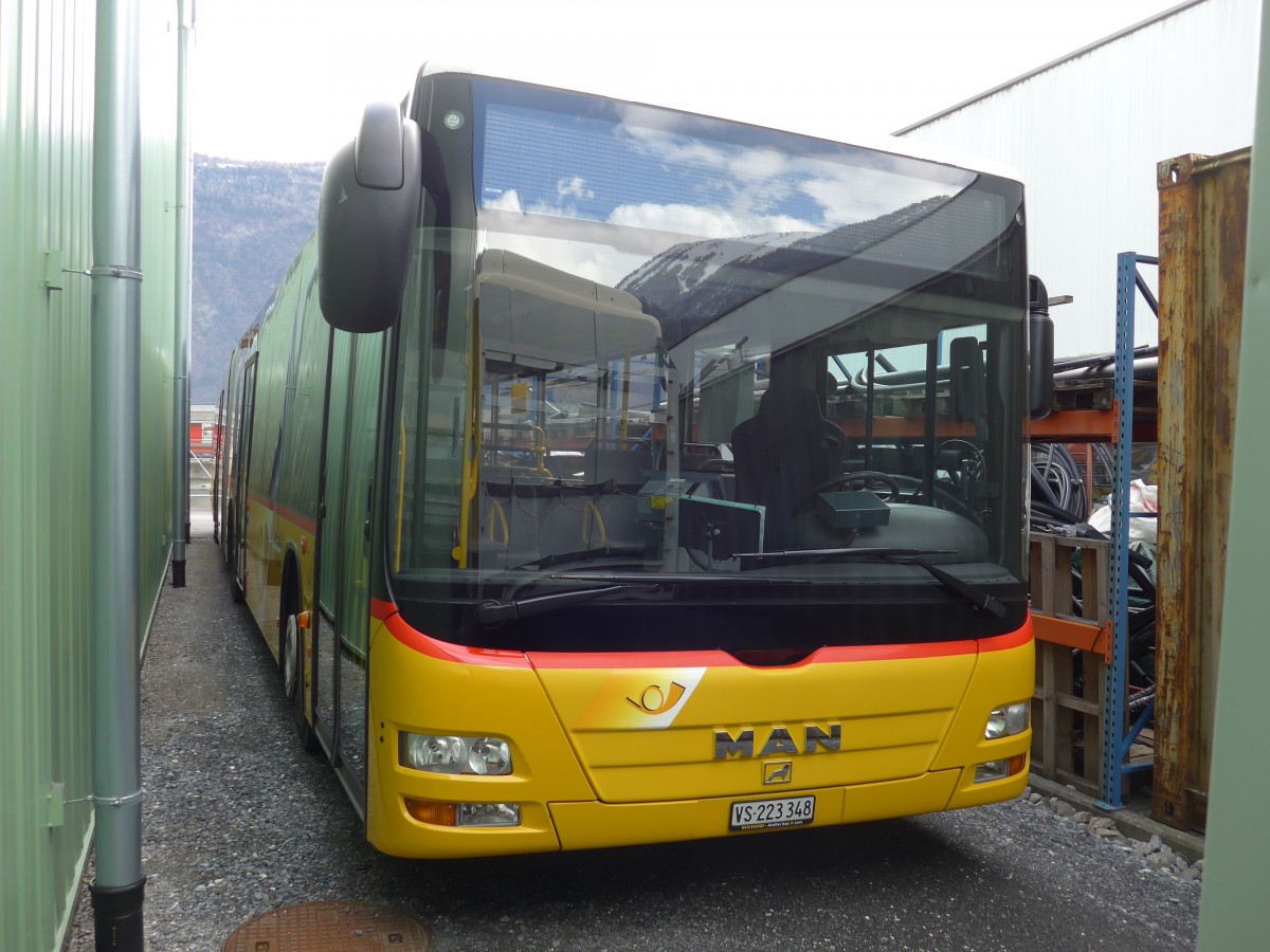 (169'047) - Buchard, Leytron - VS 223'348 - MAN (ex Nr. 161) am 6. M�rz 2016 in Leytron, Garage