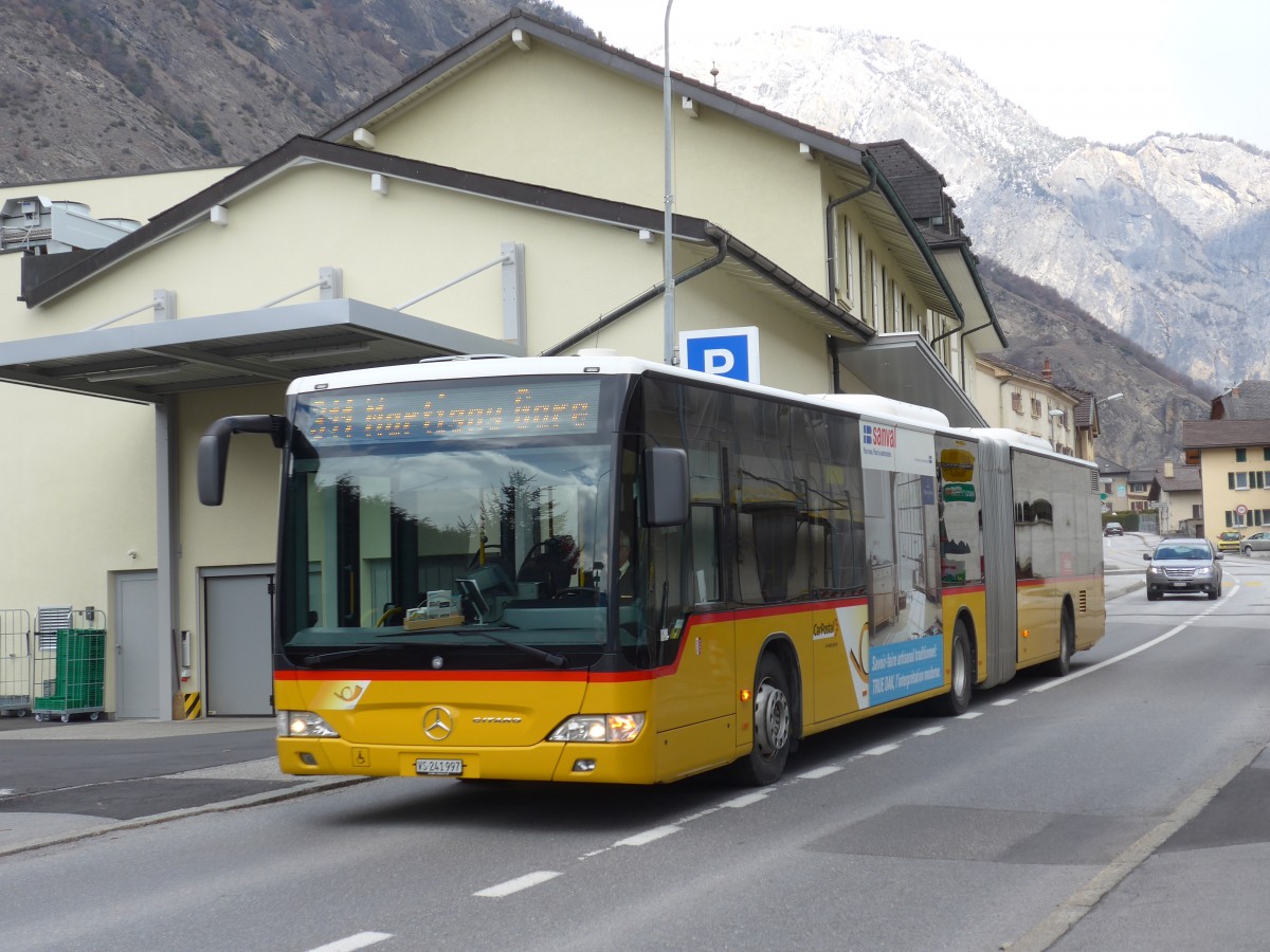 (169'053) - PostAuto Wallis - Nr. 11/VS 241'997 - Mercedes am 6. M�rz 2016 in Leytron, Alte Post