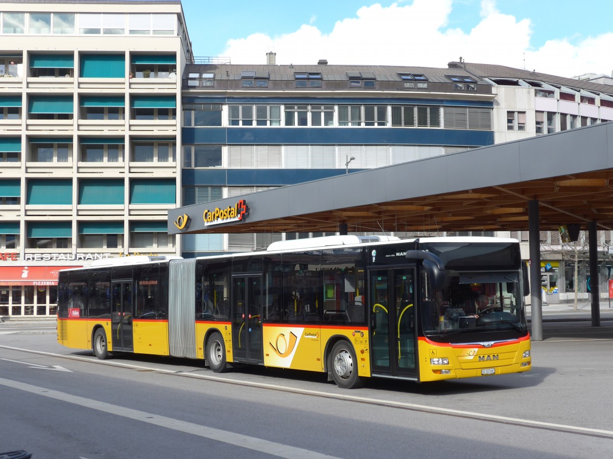 (169'055) - Buchard, Leytron - VS 107'667 - MAN am 6. M�rz 2016 beim Bahnhof Sion