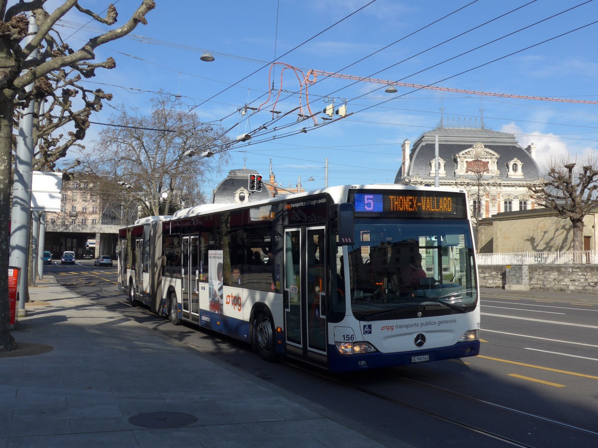 (169'075) - TPG Gen�ve - Nr. 156/GE 960'540 - Mercedes am 7. M�rz 2016 in Gen�ve, Place des Vingt-Deux-Cantons