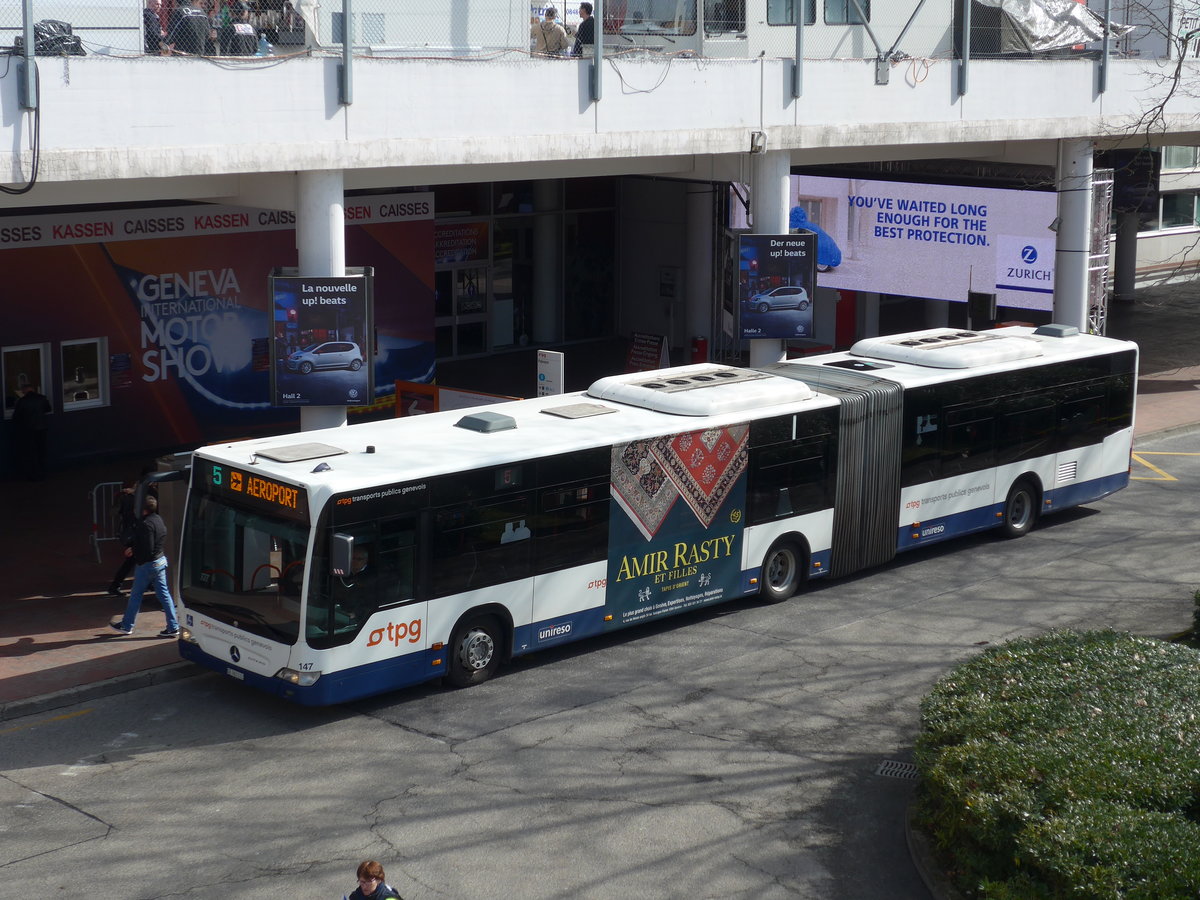 (169'138) - TPG Gen�ve - Nr. 147/GE 960'531 - Mercedes am 7. M�rz 2016 in Gen�ve, Palexpo