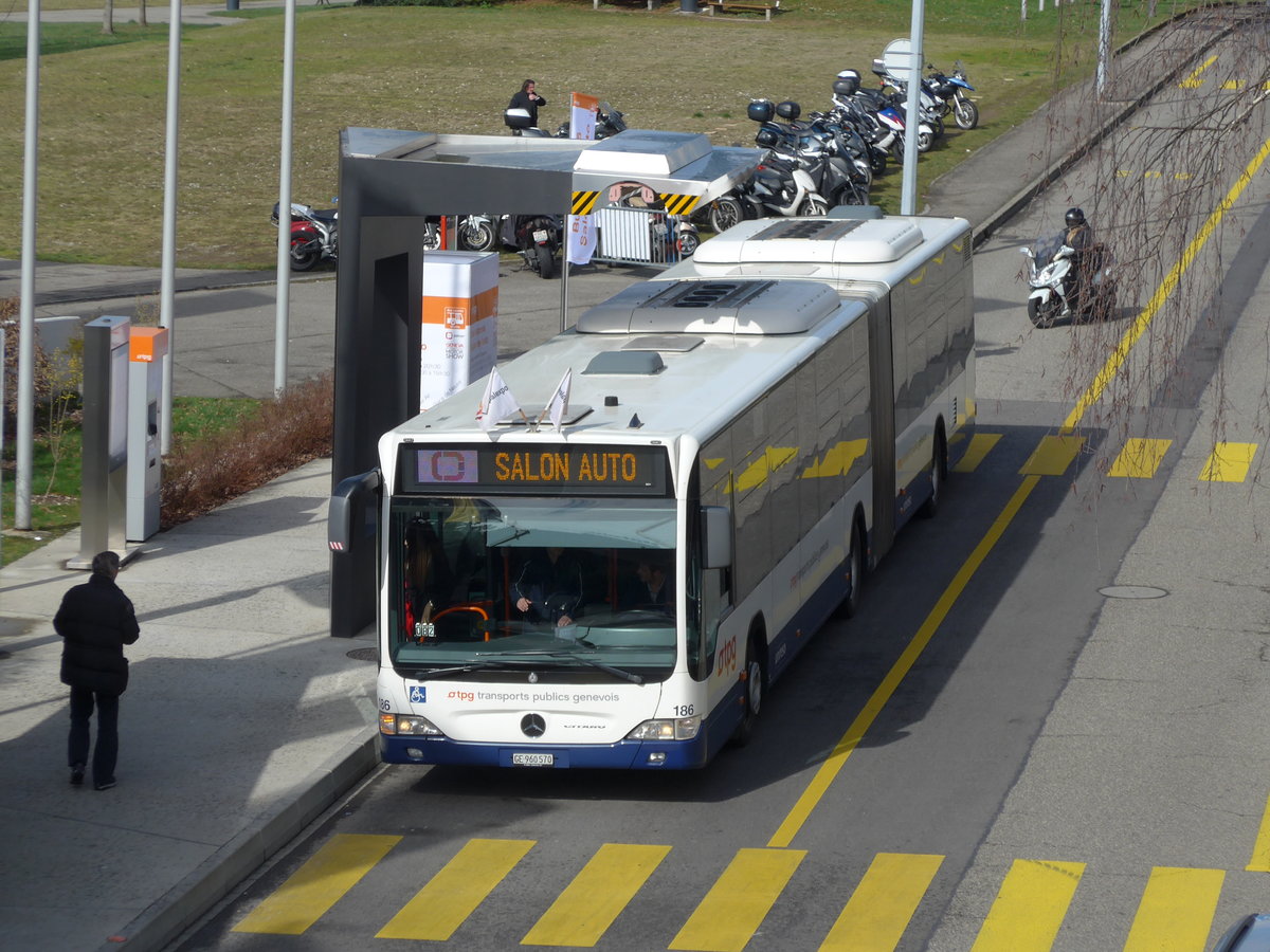 (169'139) - TPG Gen�ve - Nr. 186/GE 960'570 - Mercedes am 7. M�rz 2016 in Gen�ve, Palexpo