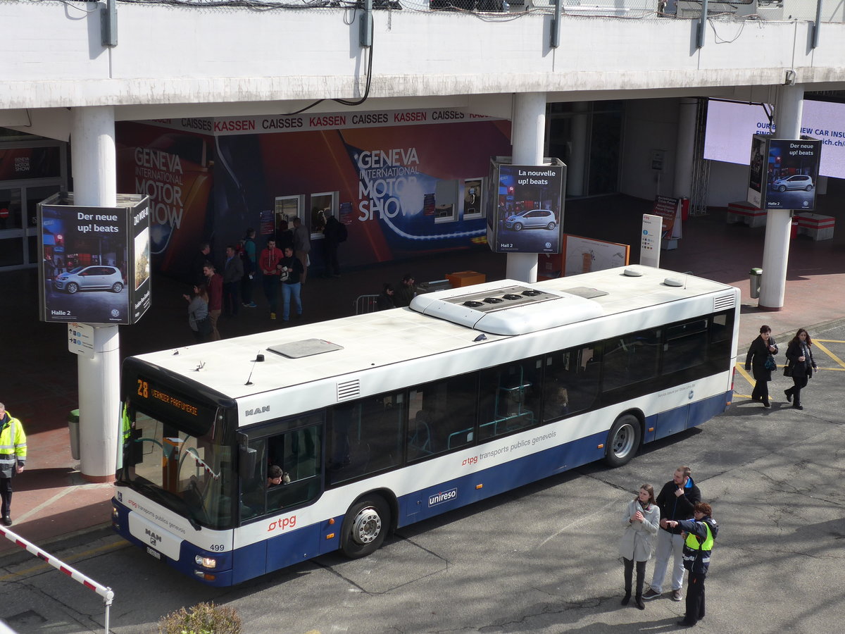 (169'140) - Globe-Limo, Gen�ve - Nr. 499/GE 960'151 - MAN am 7. M�rz 2016 in Gen�ve, Palexpo