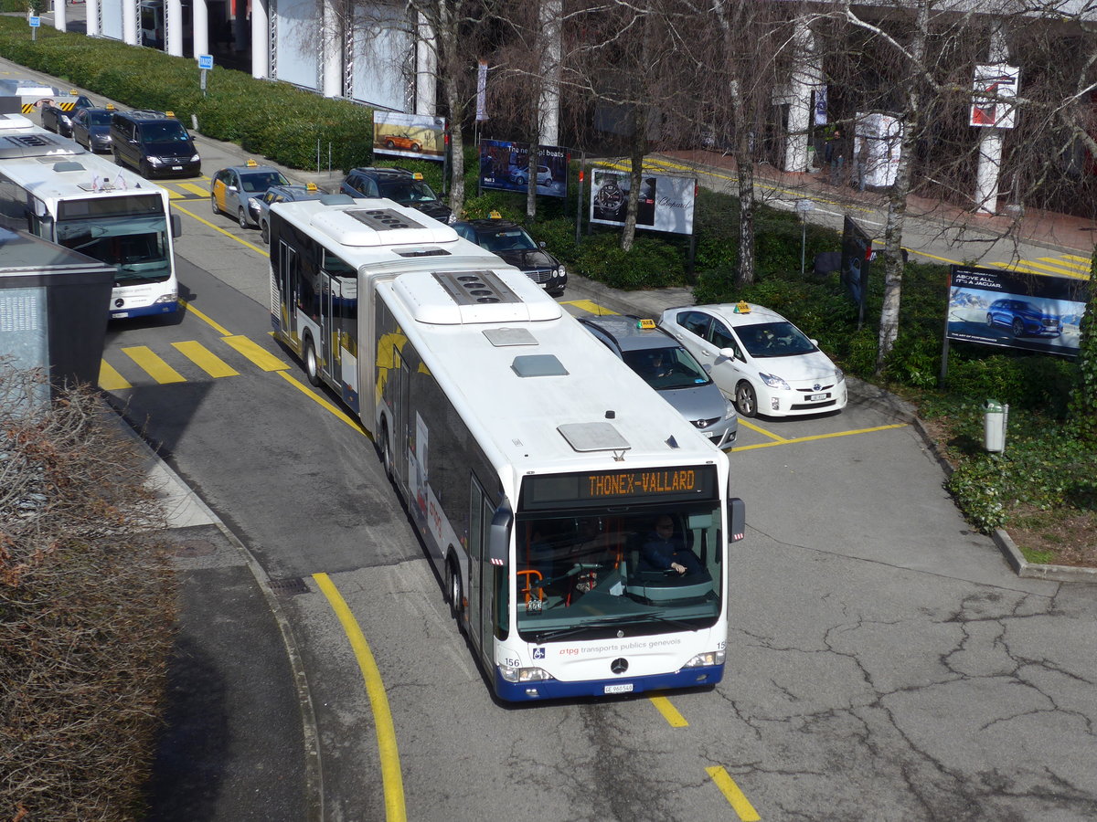 (169'142) - TPG Gen�ve - Nr. 156/GE 960'540 - Mercedes am 7. M�rz 2016 in Gen�ve, Palexpo