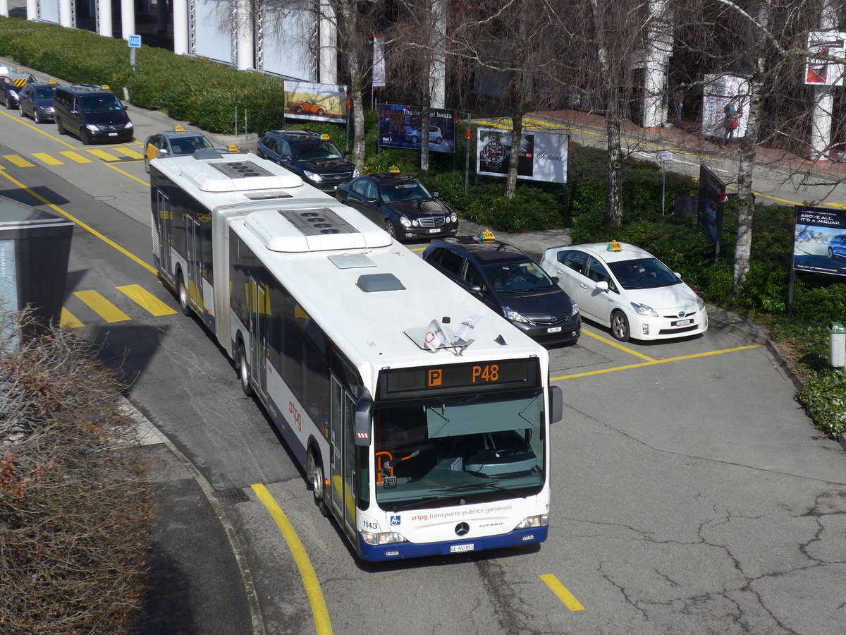 (169'143) - TPG Gen�ve - Nr. 1143/GE 960'893 - Mercedes am 7. M�rz 2016 in Gen�ve, Palexpo