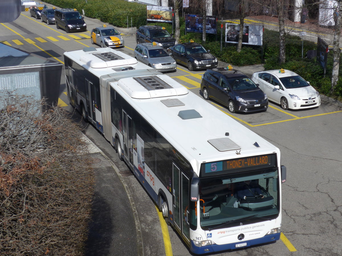 (169'144) - TPG Gen�ve - Nr. 147/GE 960'531 - Mercedes am 7. M�rz 2016 in Gen�ve, Palexpo