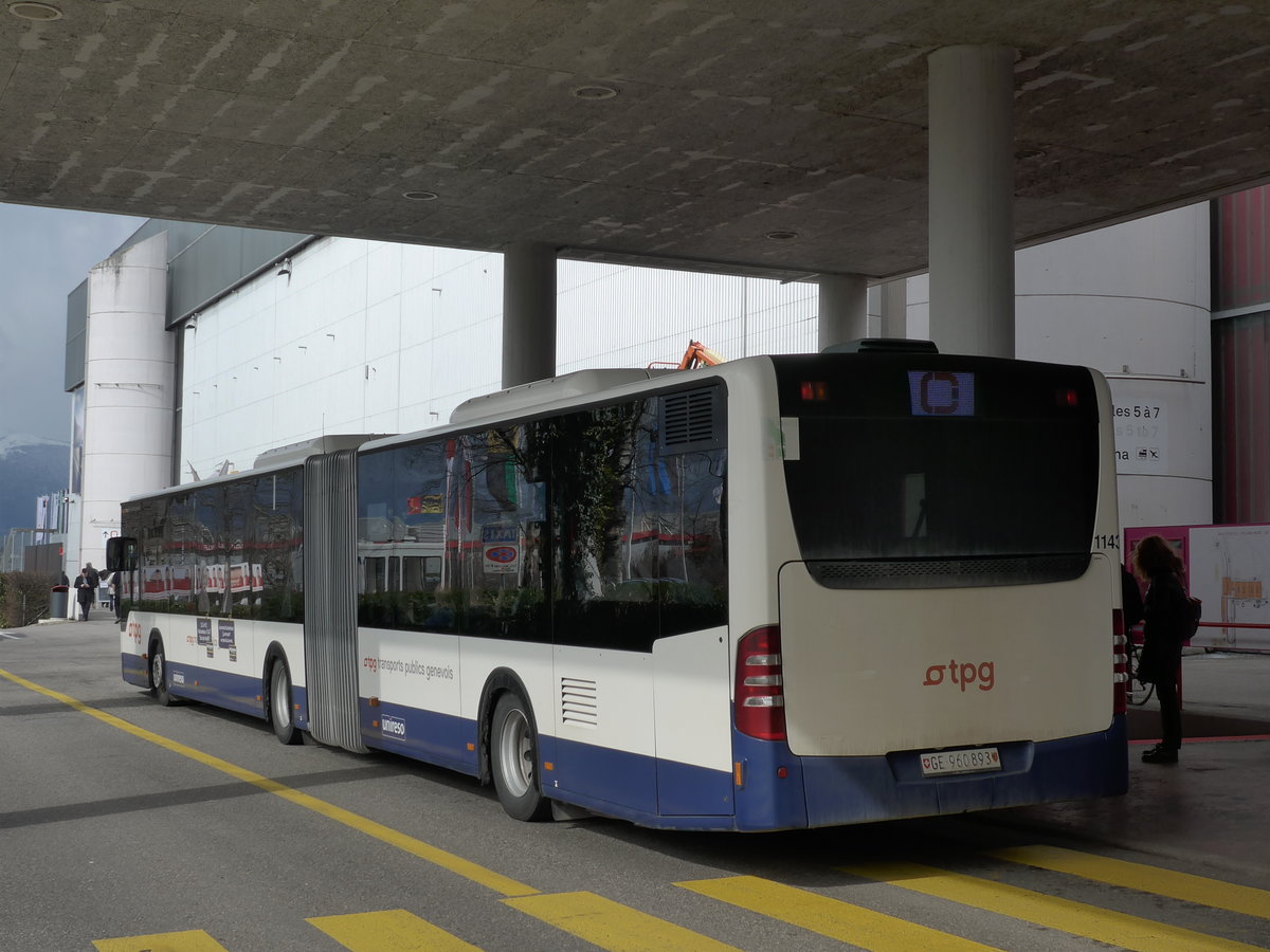 (169'201) - TPG Gen�ve - Nr. 1143/GE 960'893 - Mercedes am 7. M�rz 2016 in Gen�ve, Palexpo