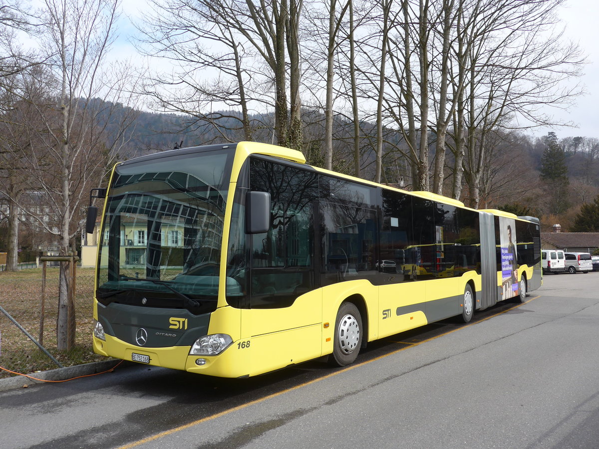 (169'252) - STI Thun - Nr. 168/BE 752'168 - Mercedes am 16. M�rz 2016 bei der Schiffl�ndte Thun