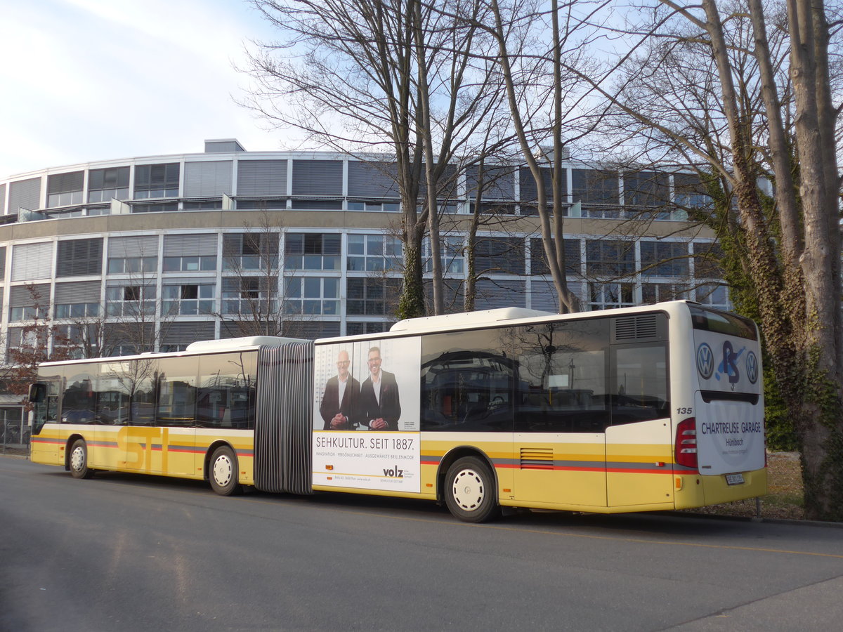 (169'344) - STI Thun - Nr. 135/BE 801'135 - Mercedes am 20. M�rz 2016 bei der Schiffl�ndte Thun