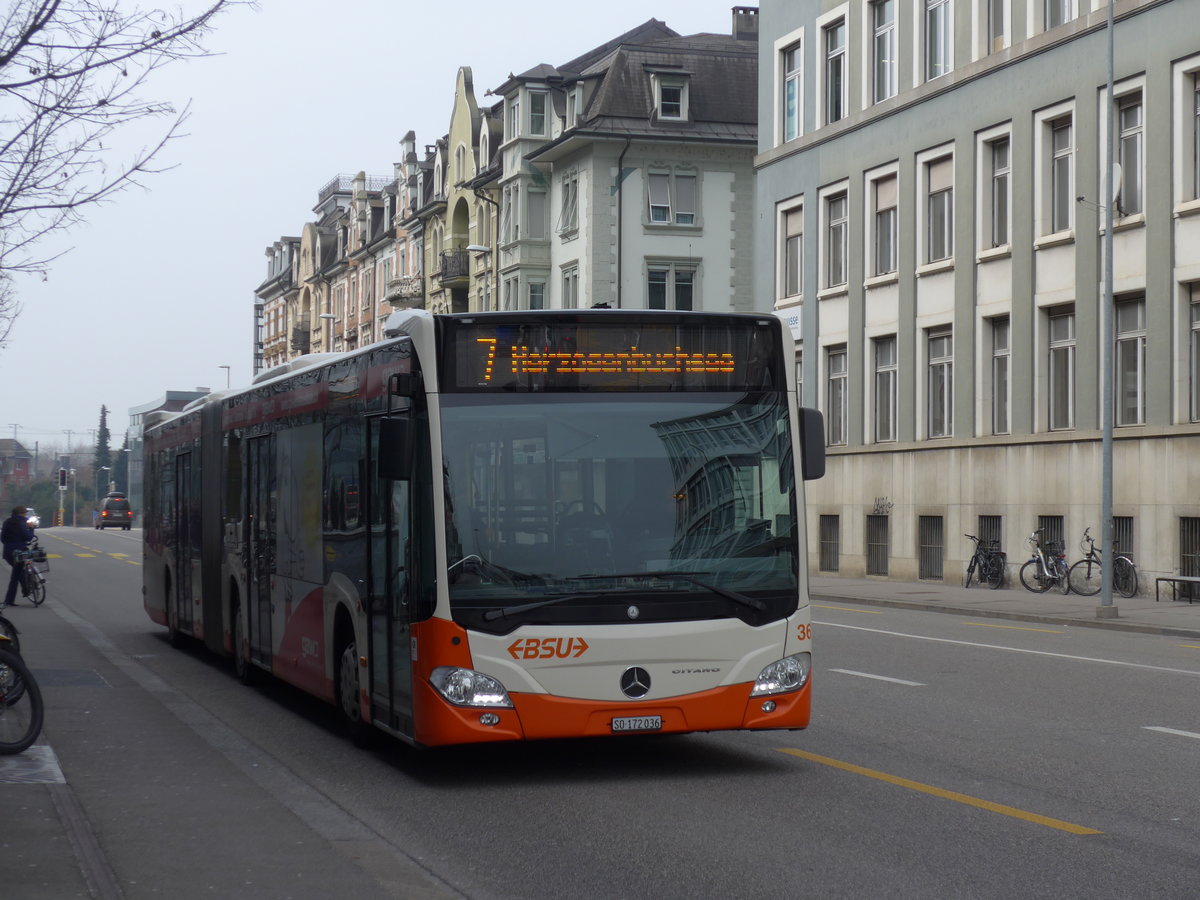 (169'347) - BSU Solothurn - Nr. 36/SO 172'036 - Mercedes am 21. M�rz 2016 beim Hauptbahnhof Solothurn