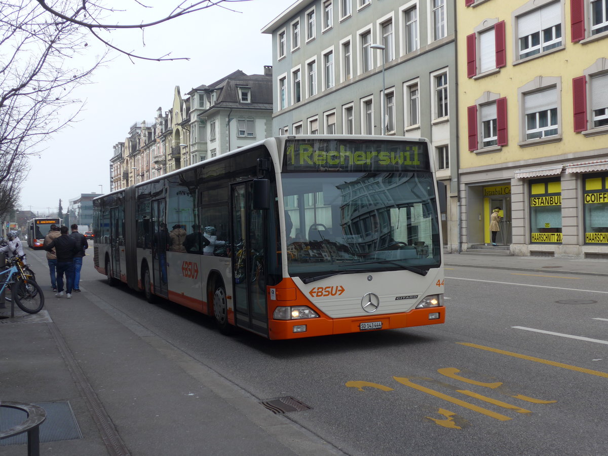 (169'350) - BSU Solothurn - Nr. 44/SO 143'444 - Mercedes am 21. M�rz 2016 beim Hauptbahnhof Solothurn