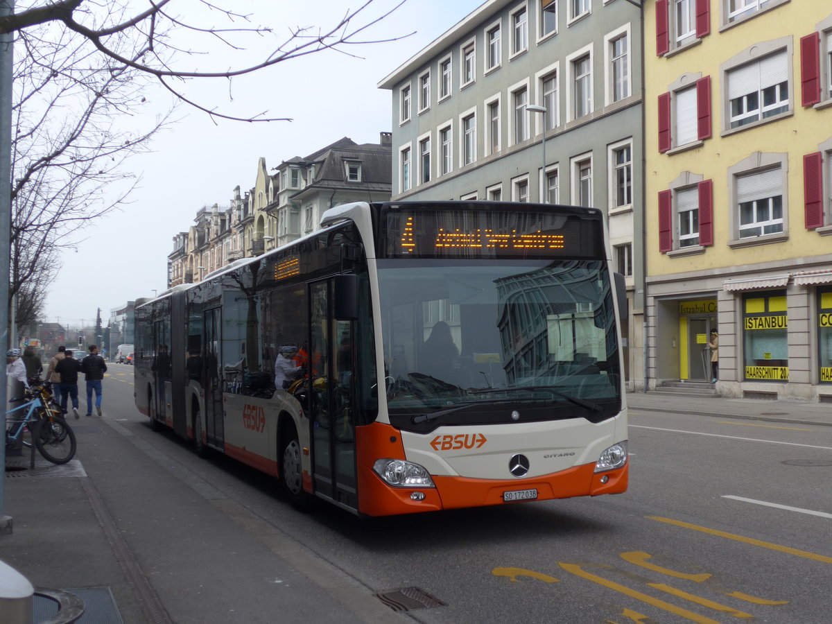 (169'351) - BSU Solothurn - Nr. 38/SO 172'038 - Mercedes am 21. M�rz 2016 beim Hauptbahnhof Solothurn