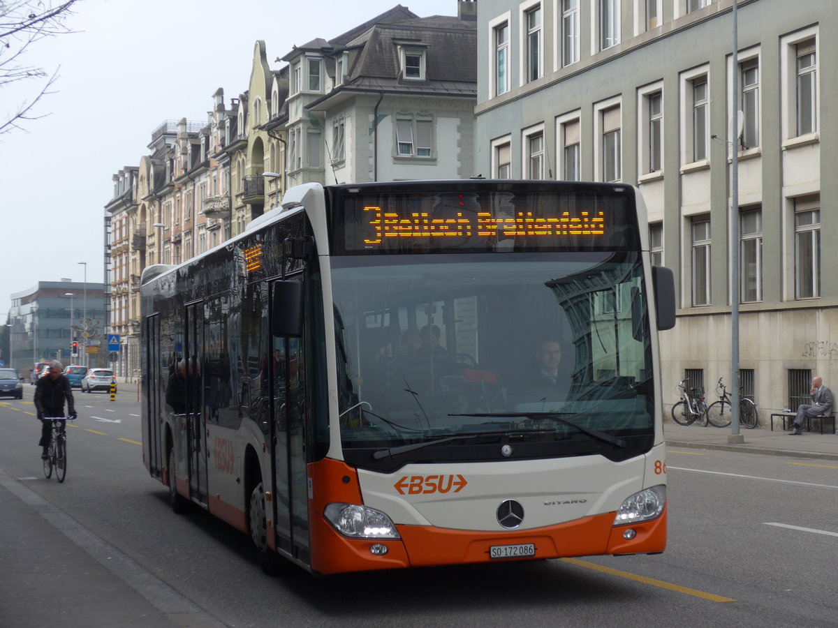 (169'353) - BSU Solothurn - Nr. 86/SO 172'086 - Mercedes am 21. M�rz 2016 beim Hauptbahnhof Solothurn