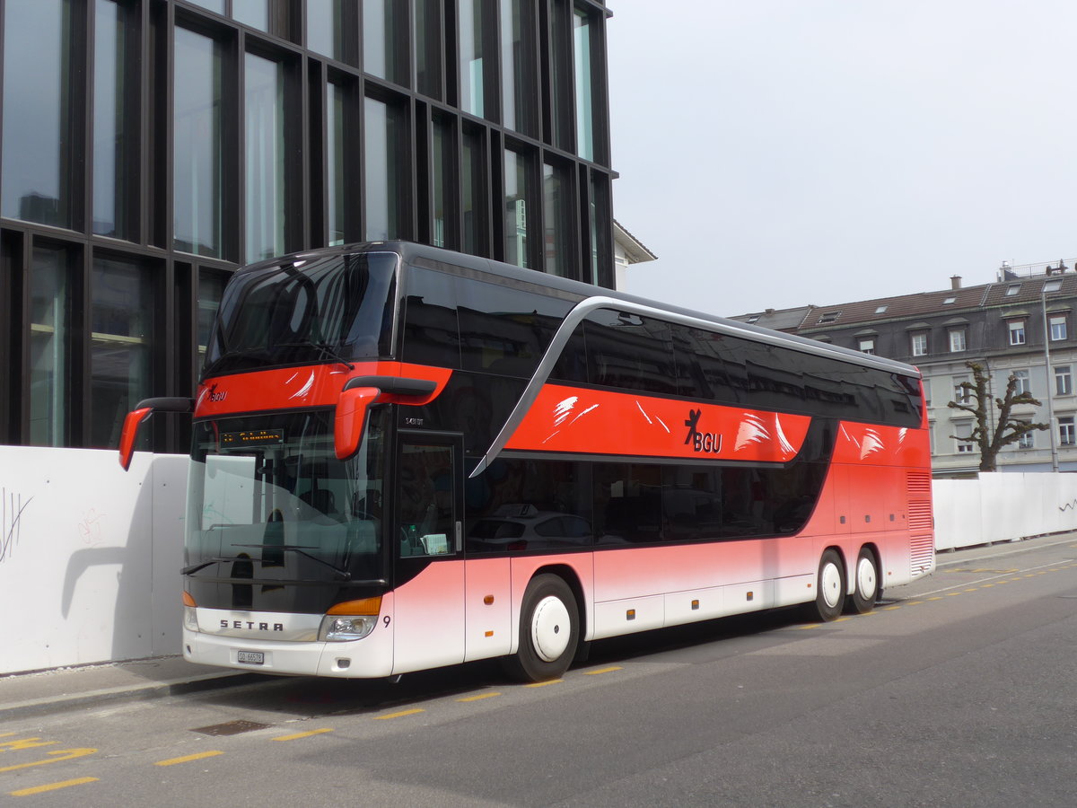 (169'360) - BGU Grenchen - Nr. 9/SO 66'578 - Setra (ex Blaguss, A-Wien) am 21. M�rz 2016 beim Hauptbahnhof Solothurn